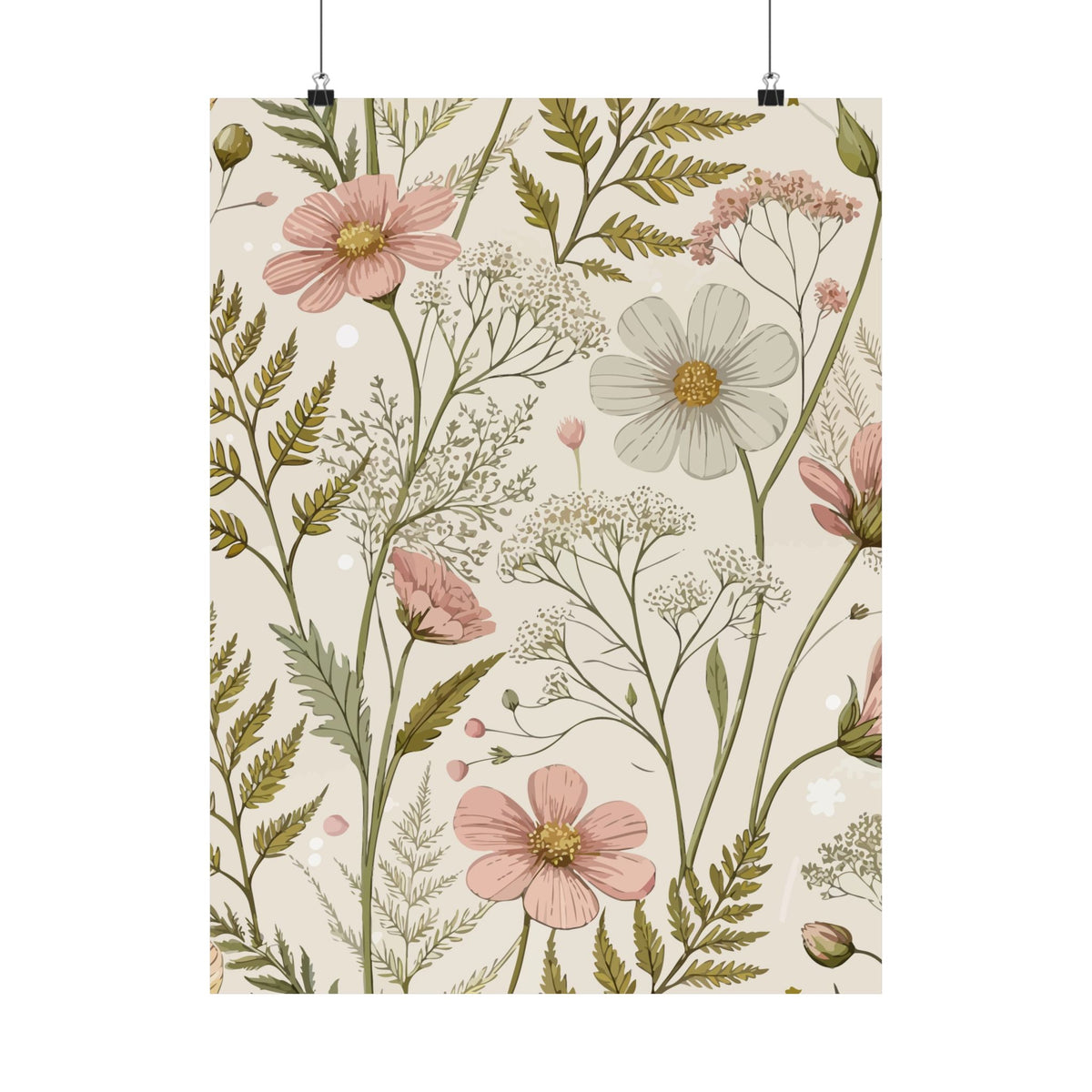 Wildflowers Pattern 053 - 18 in x 24 in Matte Poster