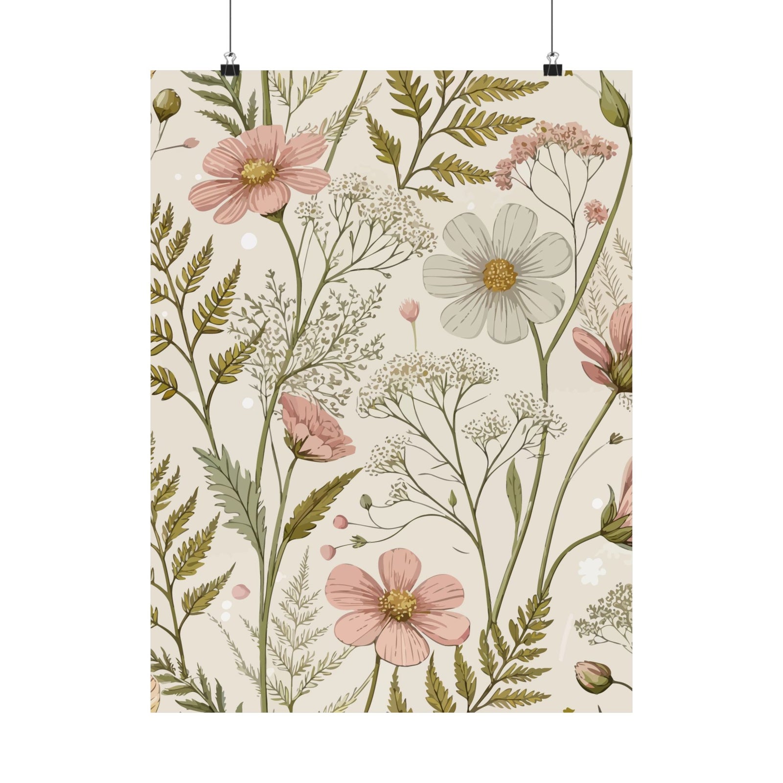Wildflowers Pattern 053 - 18 in x 24 in Matte Poster