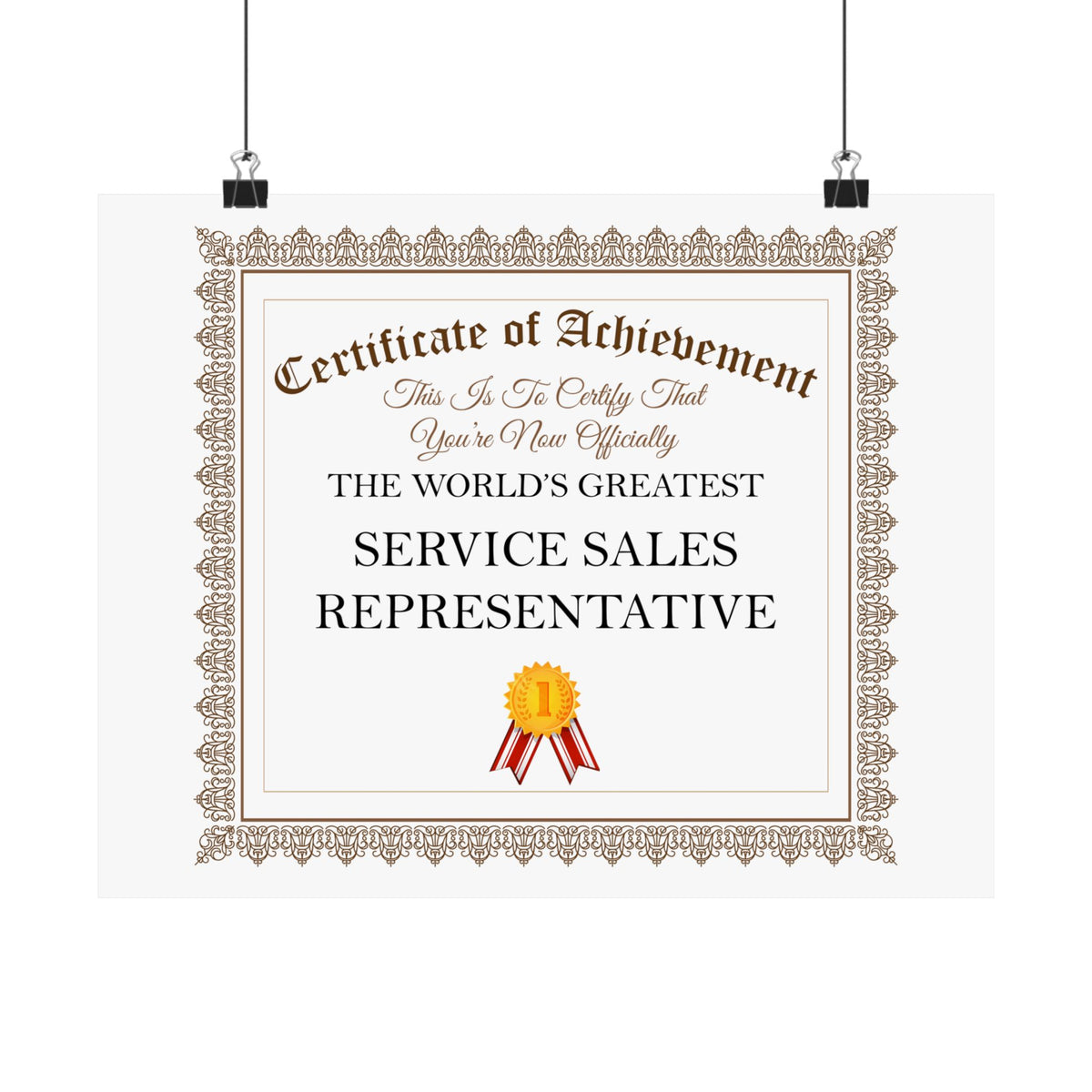 World's Greatest Service Sales Representative - 14 in x 11 in Matte Poster