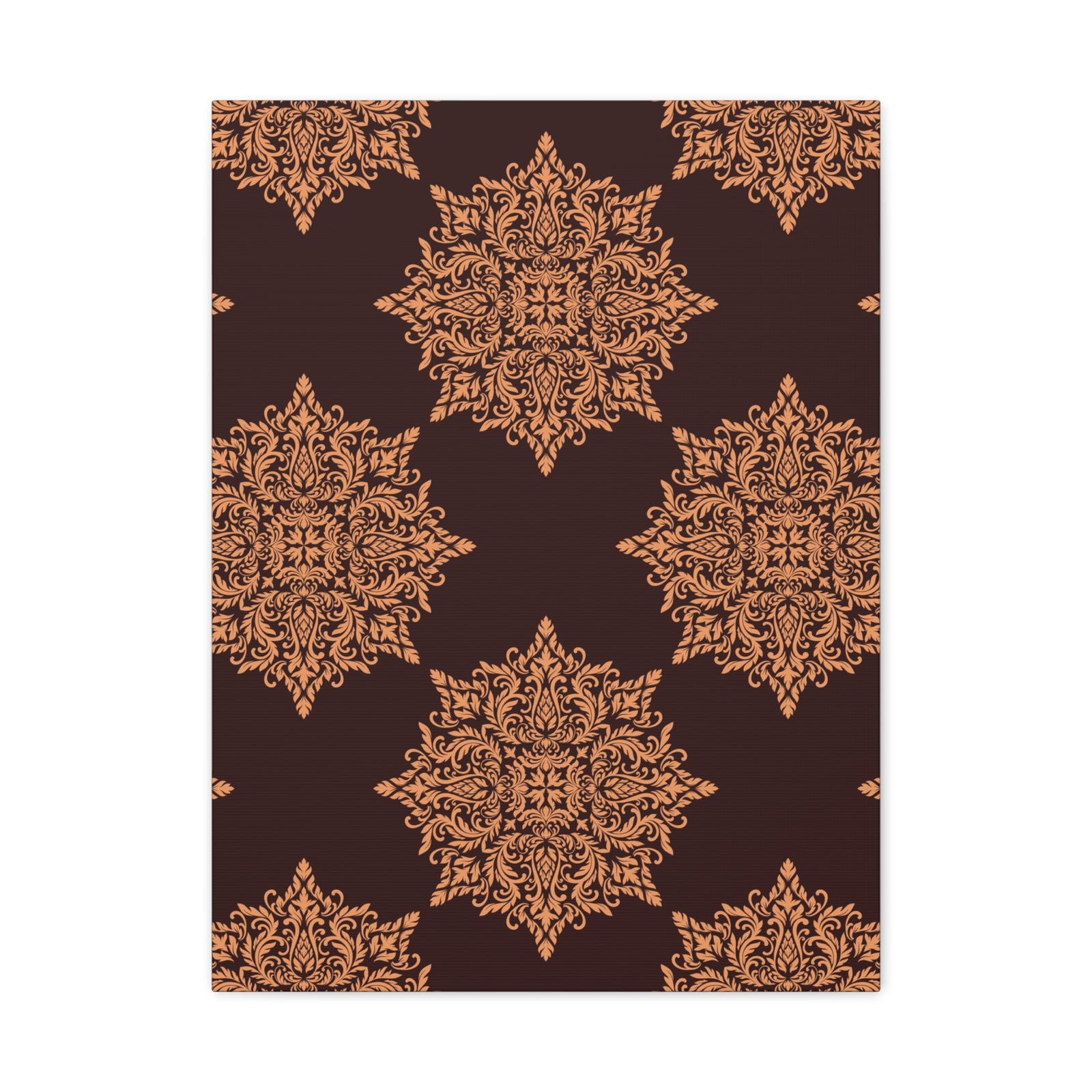 Damask Pattern 012 - 18 in x 24 in Matte Canvas, Stretched, 1.25 in