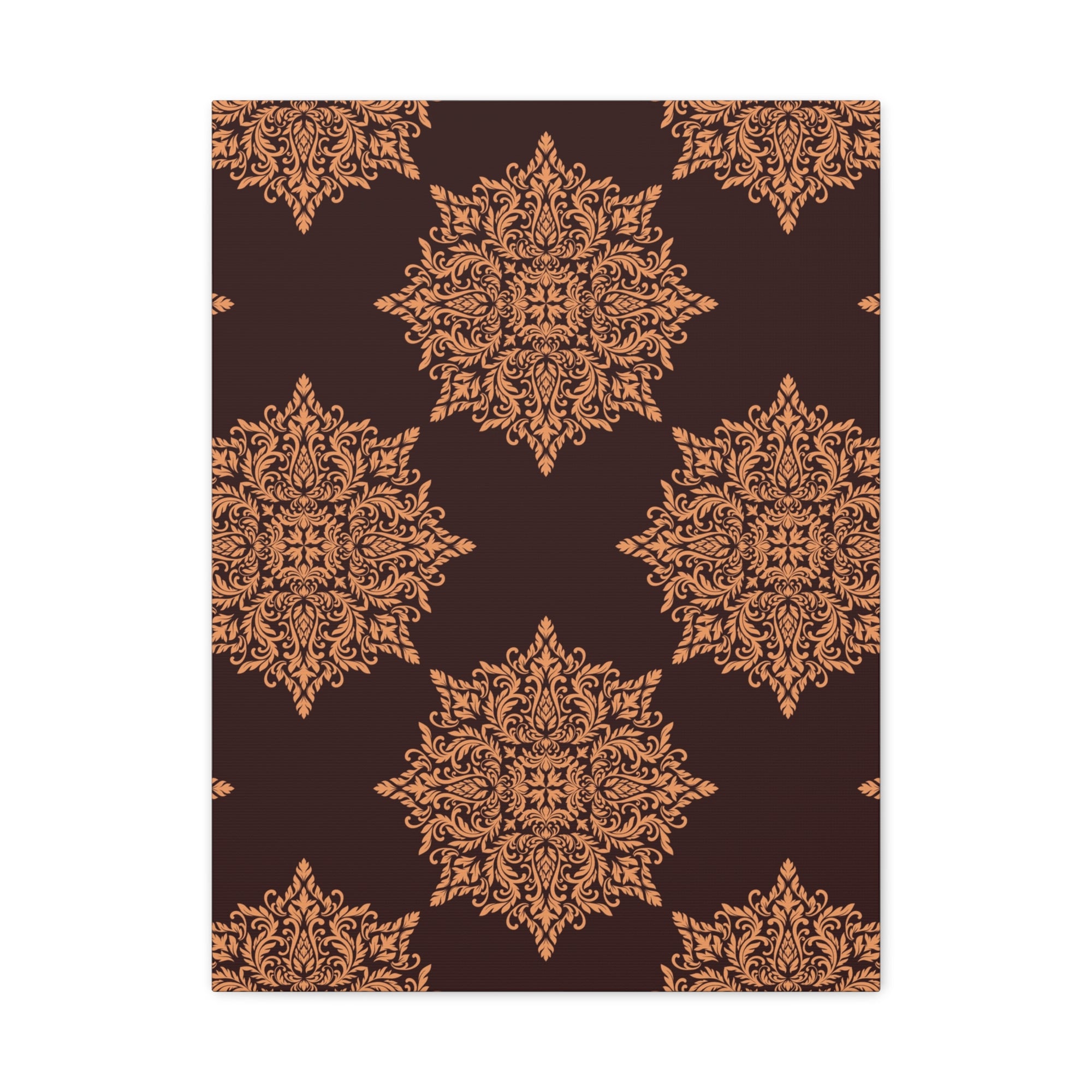 Damask Pattern 012 - 18 in x 24 in Matte Canvas, Stretched, 1.25 in