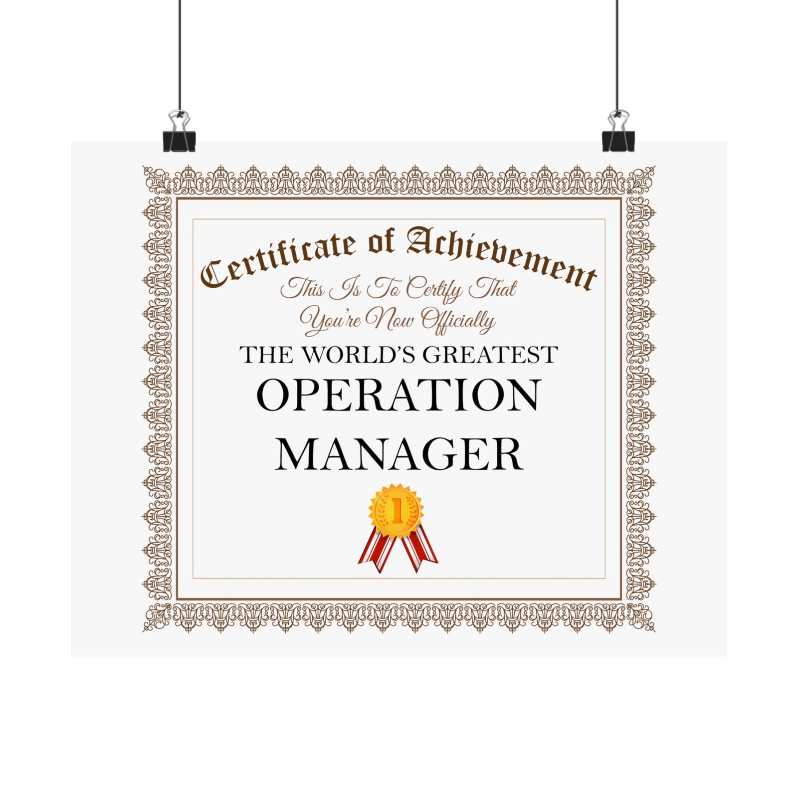 World's Greatest Operation Manager - 14 in x 11 in Matte Poster