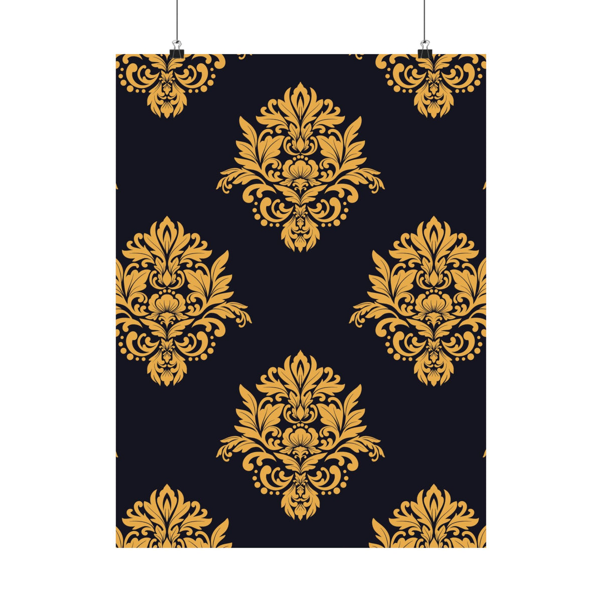 Damask Pattern 034 - 18 in x 24 in Matte Poster