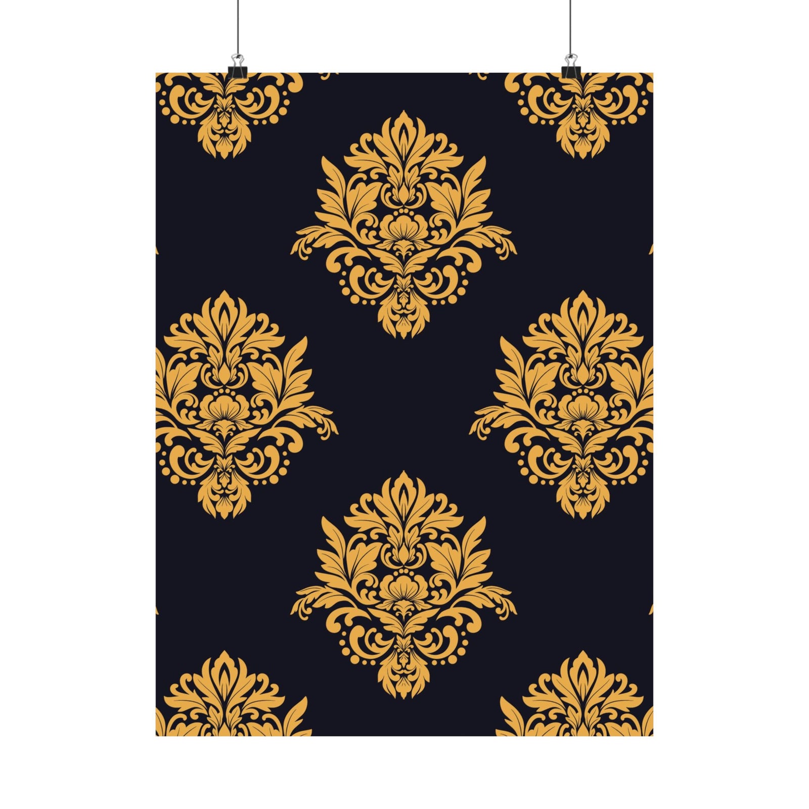 Damask Pattern 034 - 18 in x 24 in Matte Poster