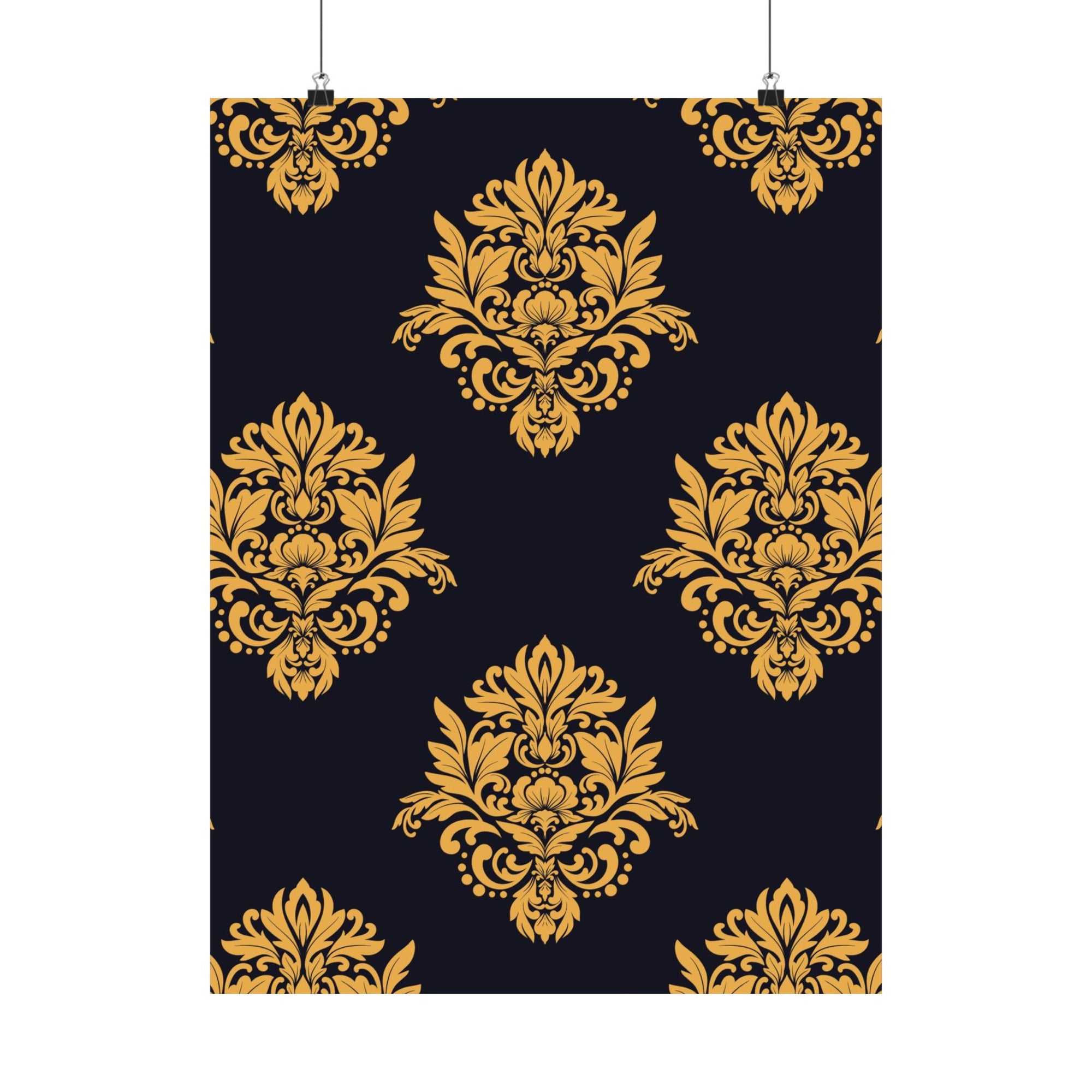 Damask Pattern 034 - 18 in x 24 in Matte Poster