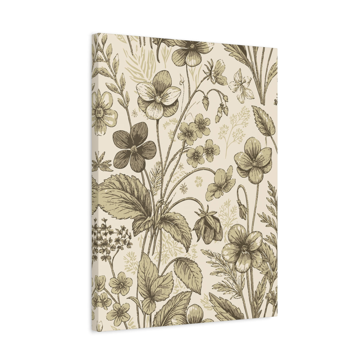 Wildflowers Pattern 180 - 18 in x 24 in Matte Canvas, Stretched, 1.25 in