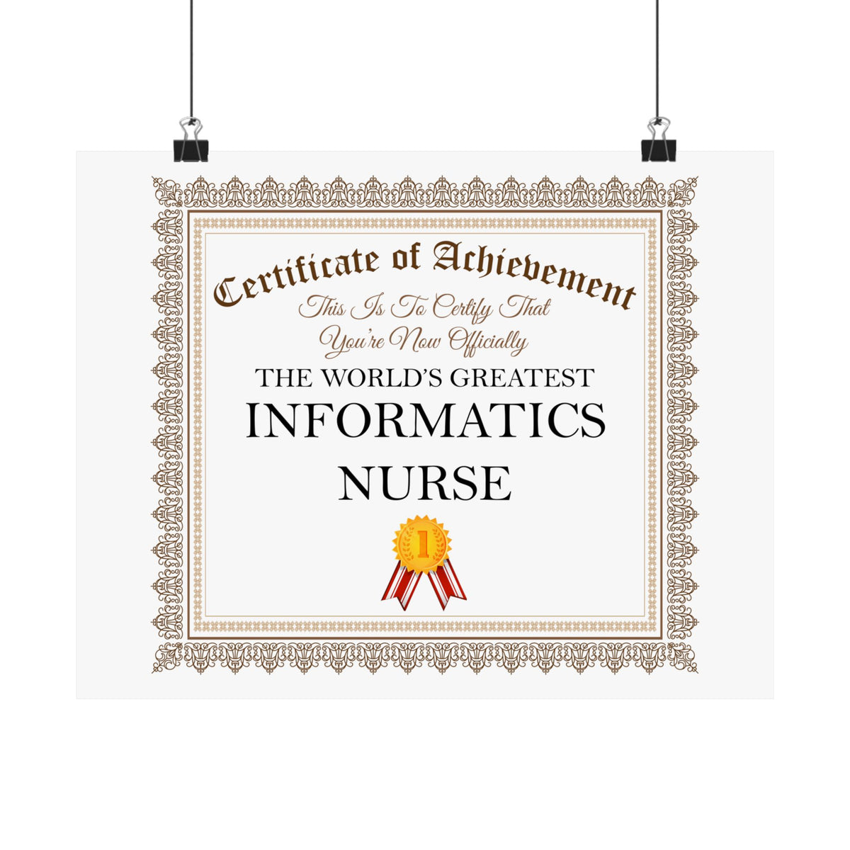 World's Greatest Informatics Nurse - 14 in x 11 in Matte Poster