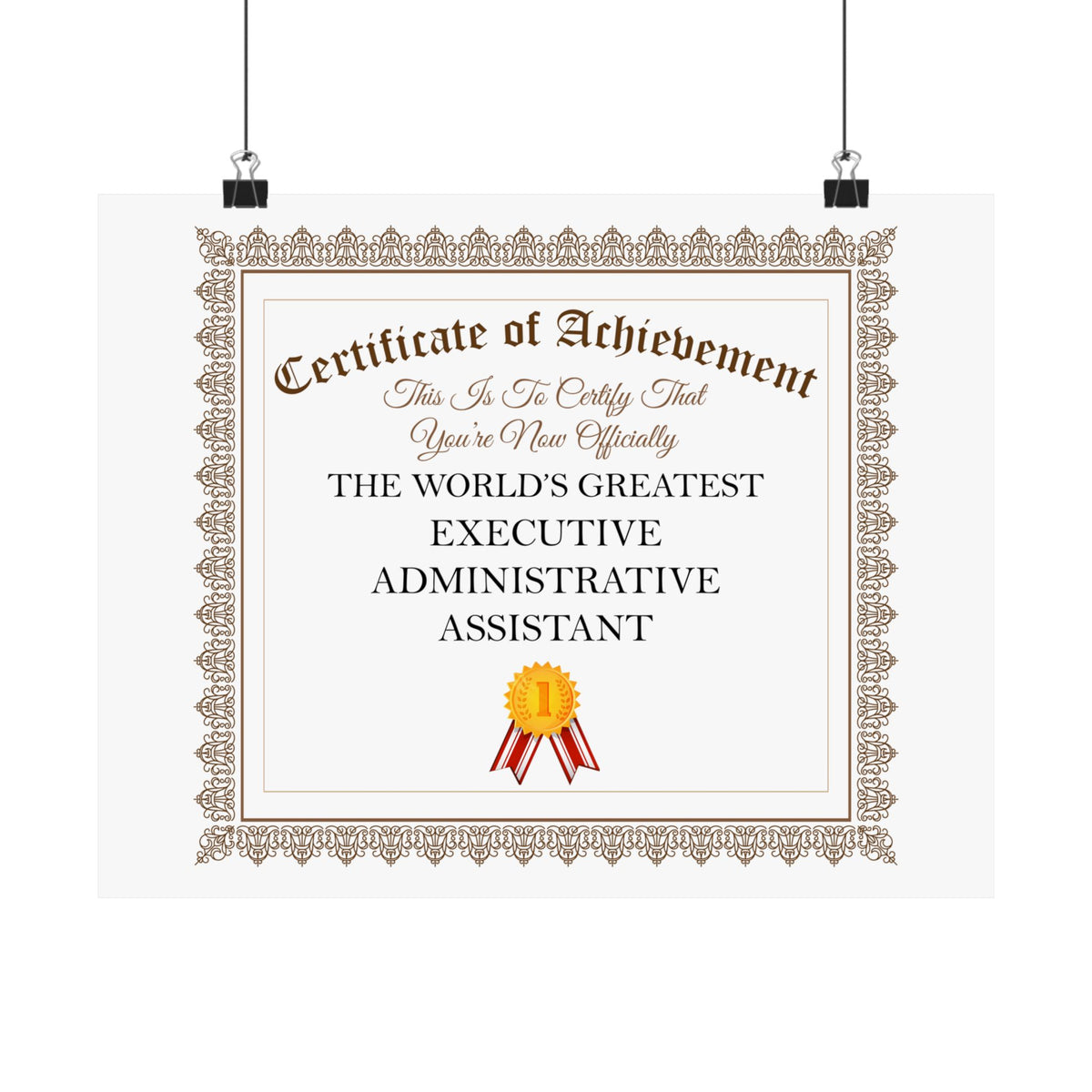 World's Greatest Executive Administrative Assistant - 14 in x 11 in Matte Poster