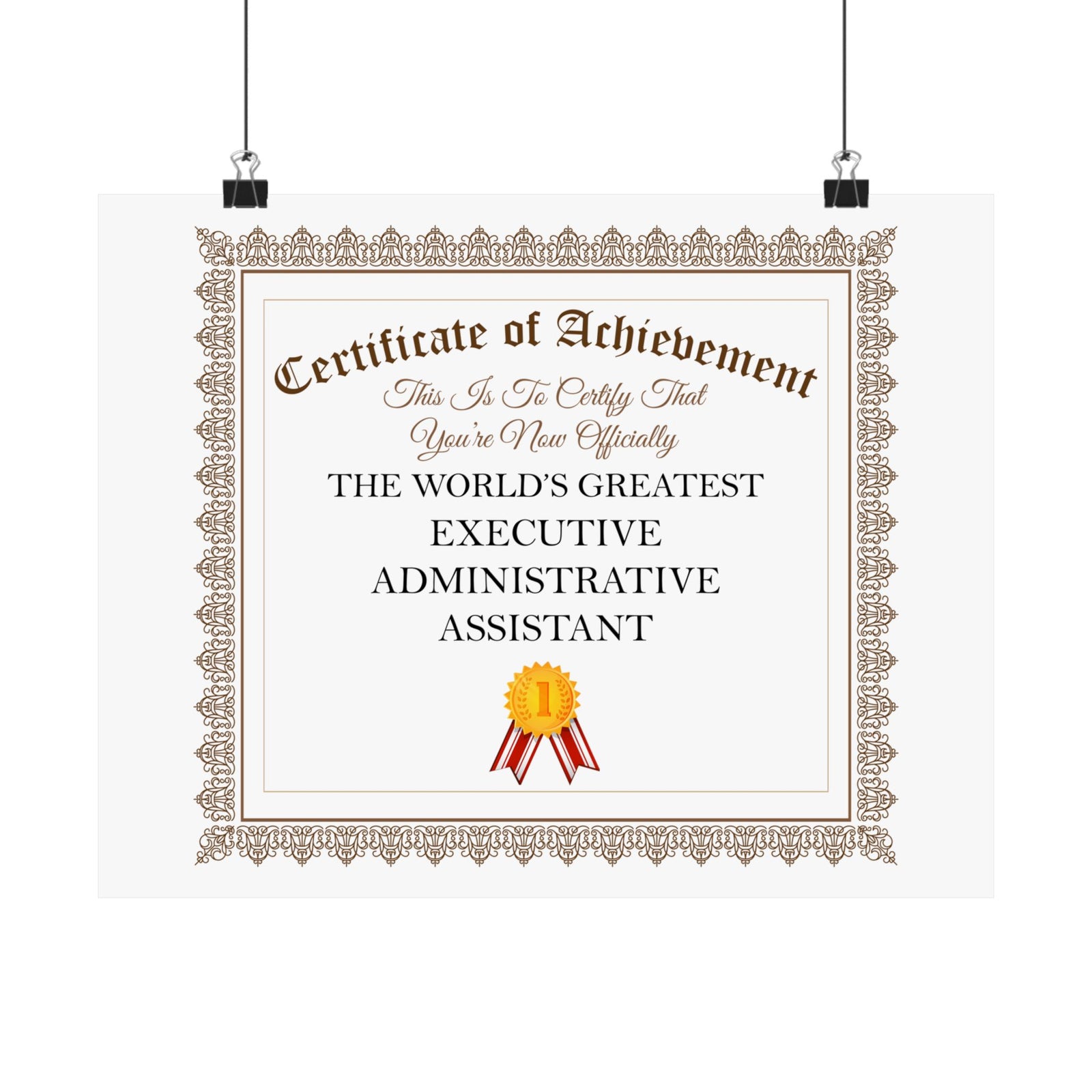 World's Greatest Executive Administrative Assistant - 14 in x 11 in Matte Poster