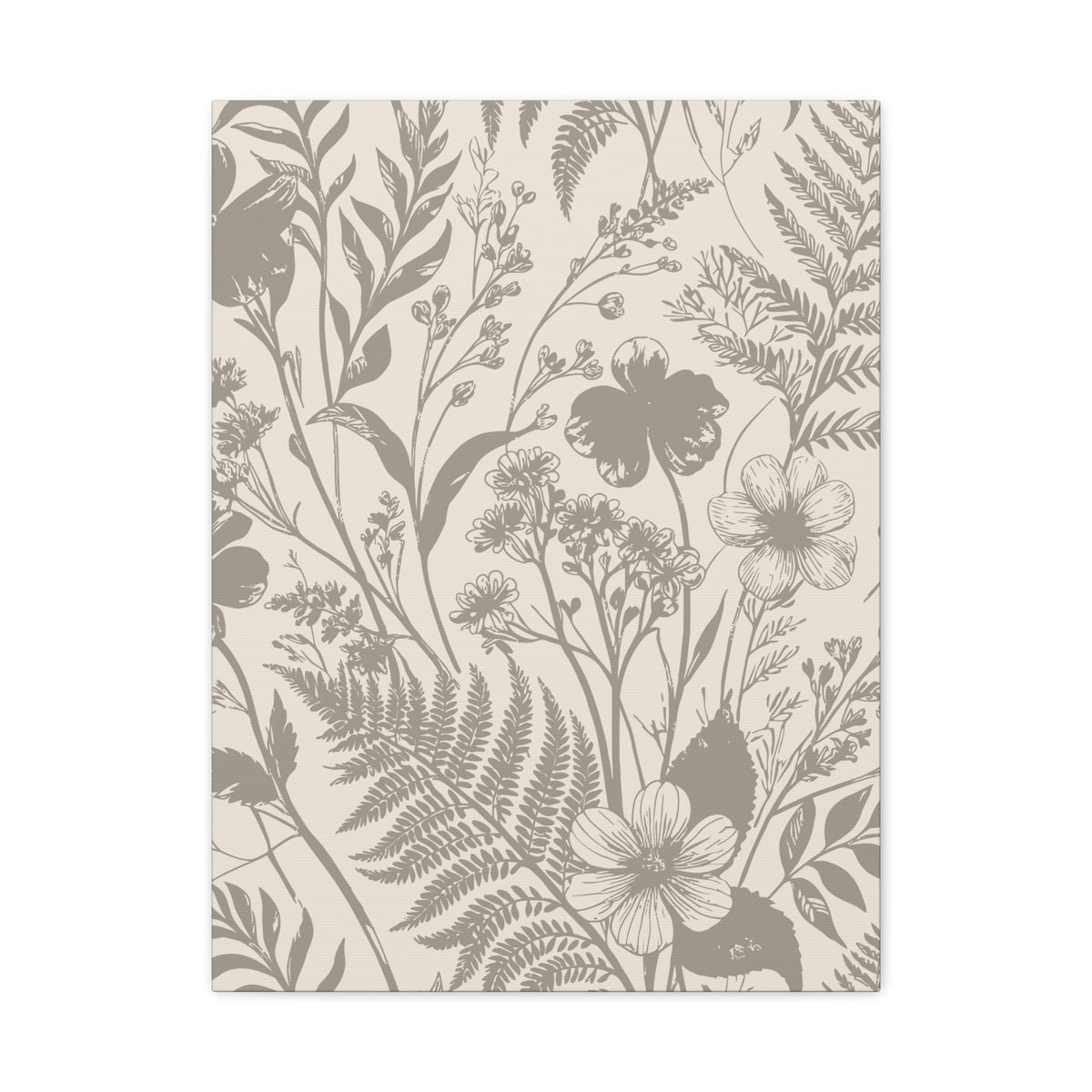 Wildflowers Pattern 087 - 18 in x 24 in Matte Canvas, Stretched, 1.25 in
