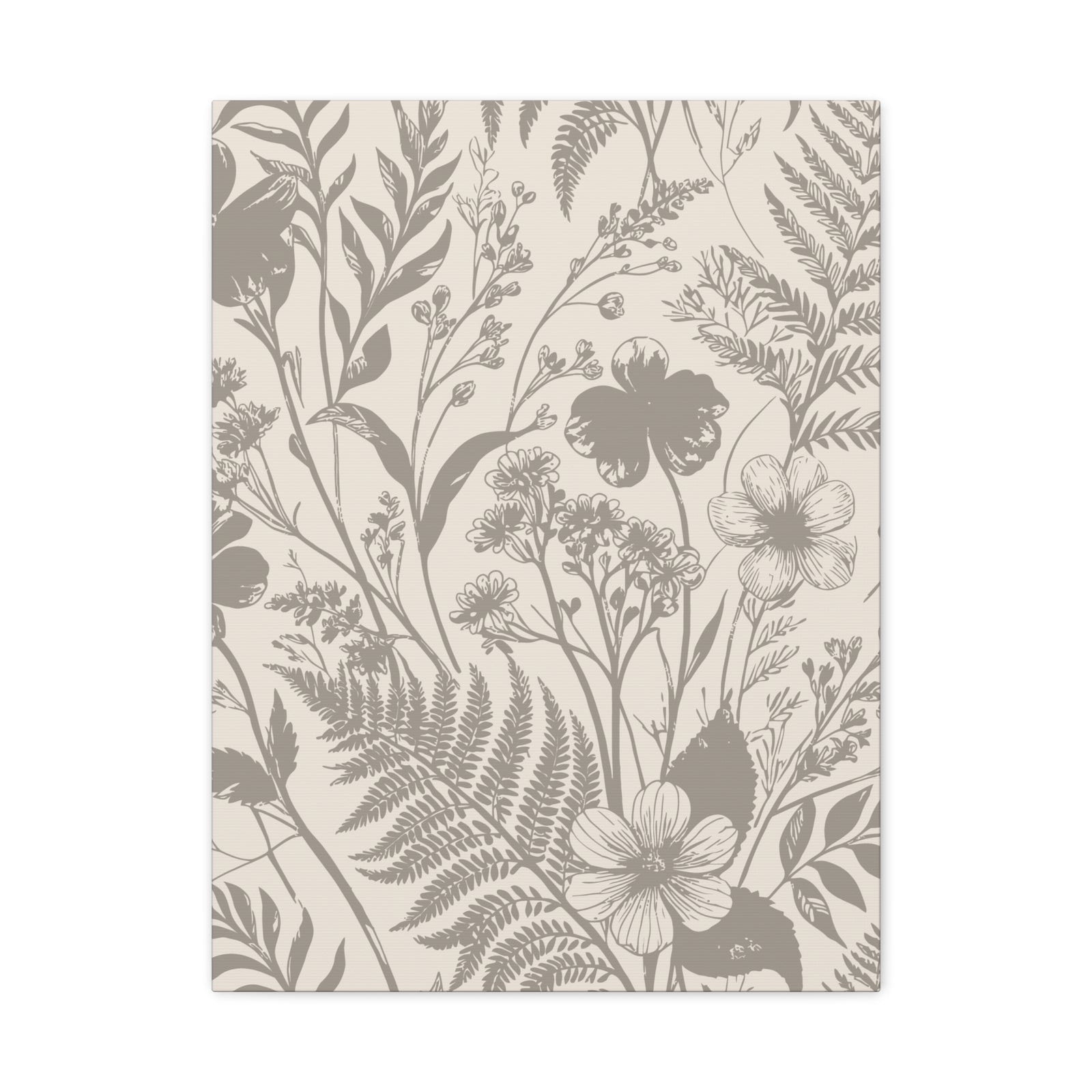 Wildflowers Pattern 087 - 18 in x 24 in Matte Canvas, Stretched, 1.25 in