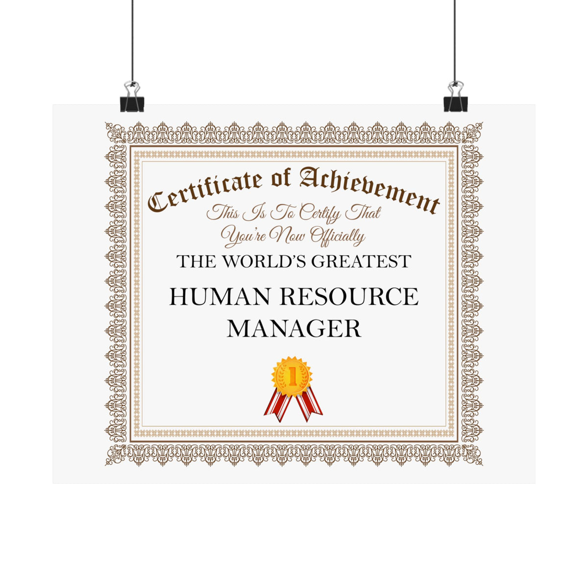 World's Greatest Human Resource Manager - 14 in x 11 in Matte Poster