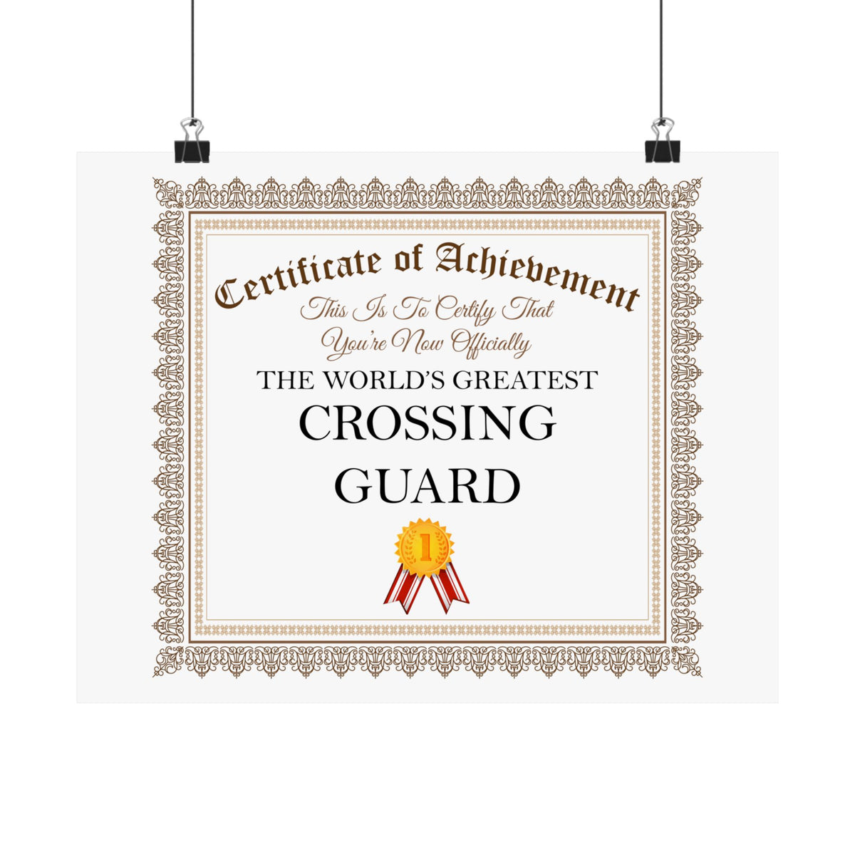 World's Greatest Crossing Guard - 14 in x 11 in Matte Poster