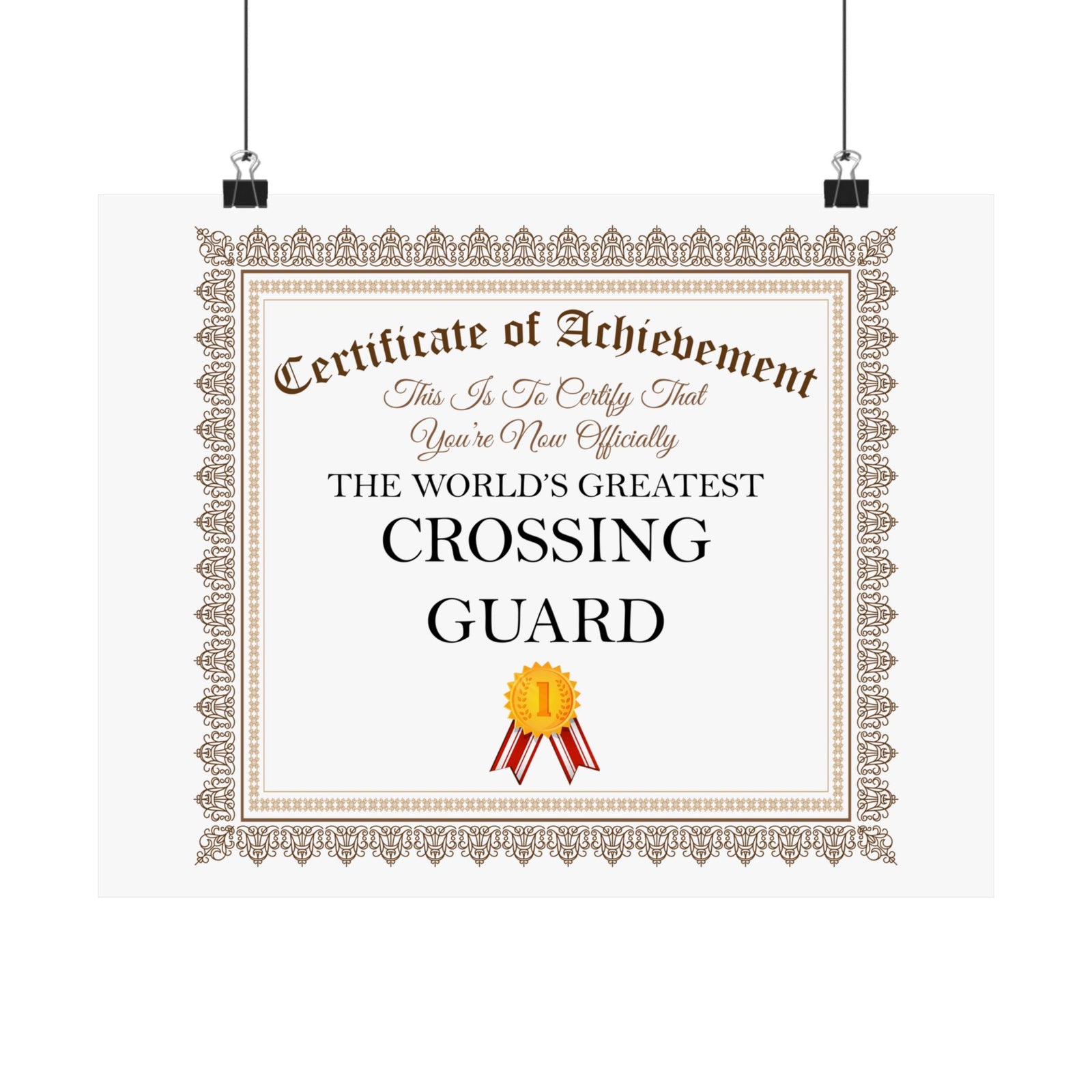 World's Greatest Crossing Guard - 14 in x 11 in Matte Poster