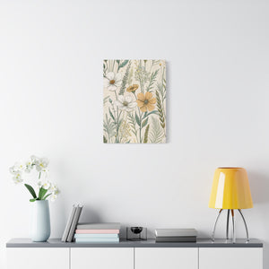 Wildflowers Pattern 041 - 18 in x 24 in Matte Canvas, Stretched, 1.25 in