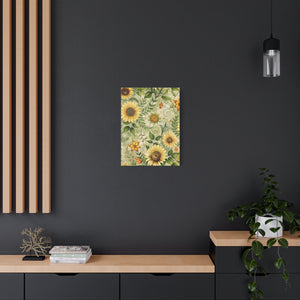 Folk Floral Pattern, Appalachian Inspired 04 - 18 in x 24 in Matte Canvas, Stretched, 1.25 in