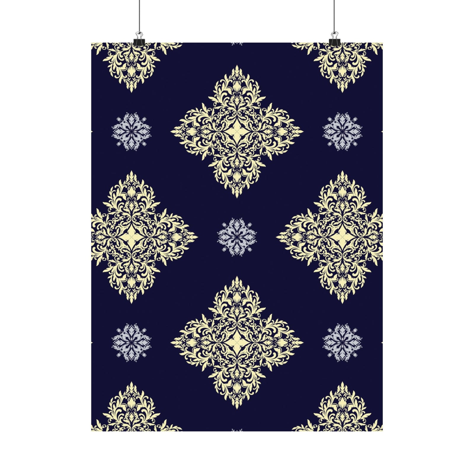 Damask Pattern 031 - 18 in x 24 in Matte Poster