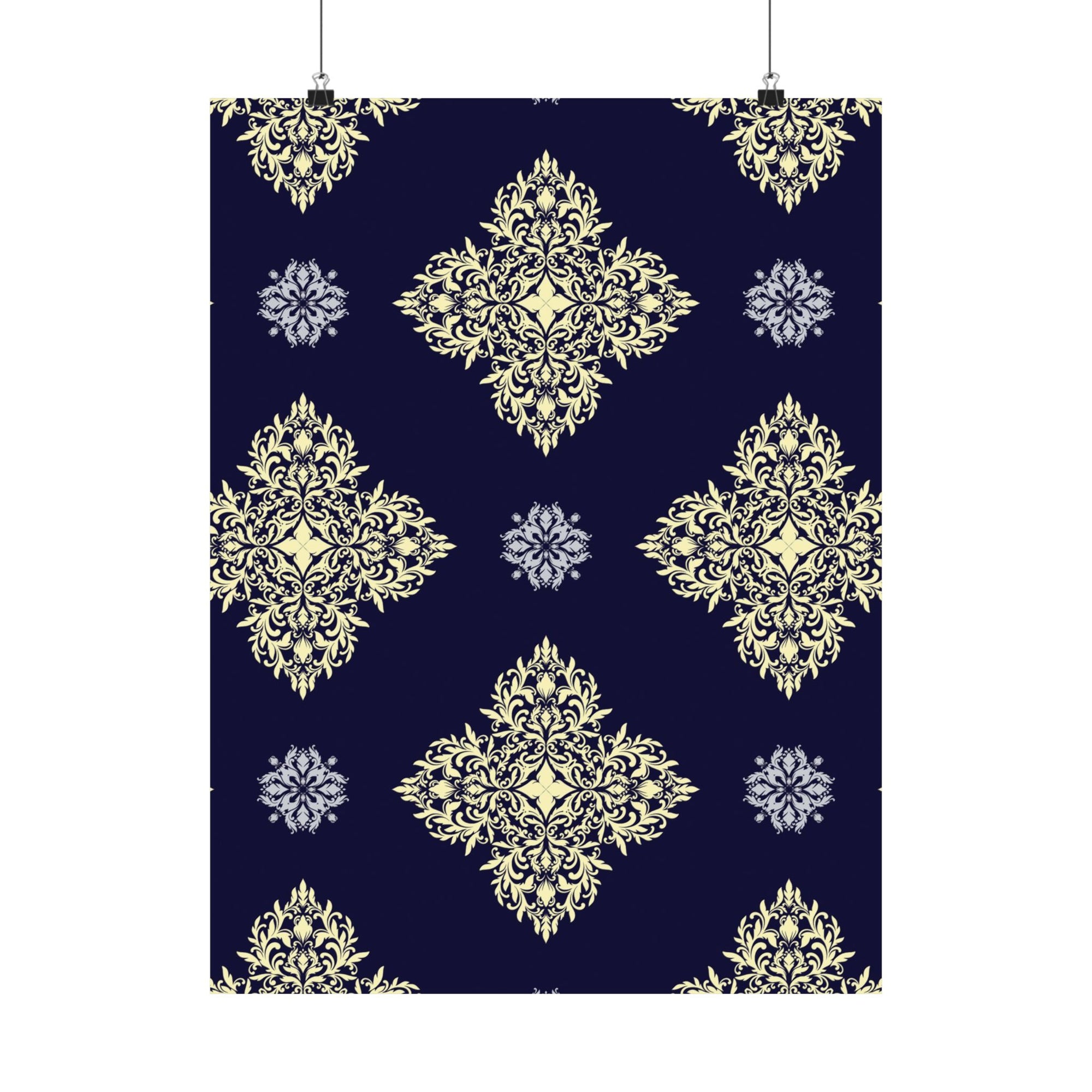 Damask Pattern 031 - 18 in x 24 in Matte Poster