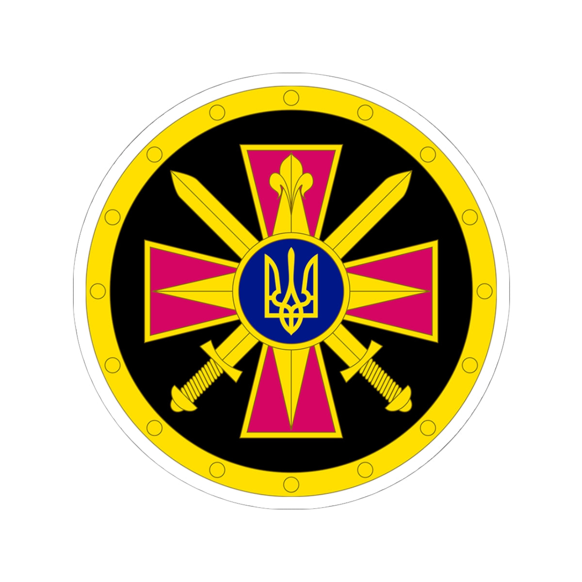 Ukrainian Defense Intelligence - 3" x 3" Kiss-Cut Sticker