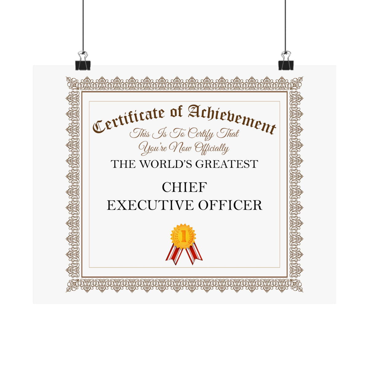 World's Greatest Chief Executive Officer - 14 in x 11 in Matte Poster