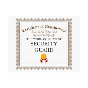 World's Greatest Security Guard - 14 in x 11 in Matte Poster