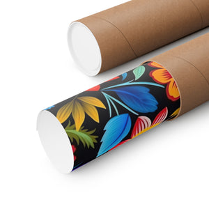 Mexican Floral Fiesta Pattern 036 - 18 in x 24 in Matte Poster