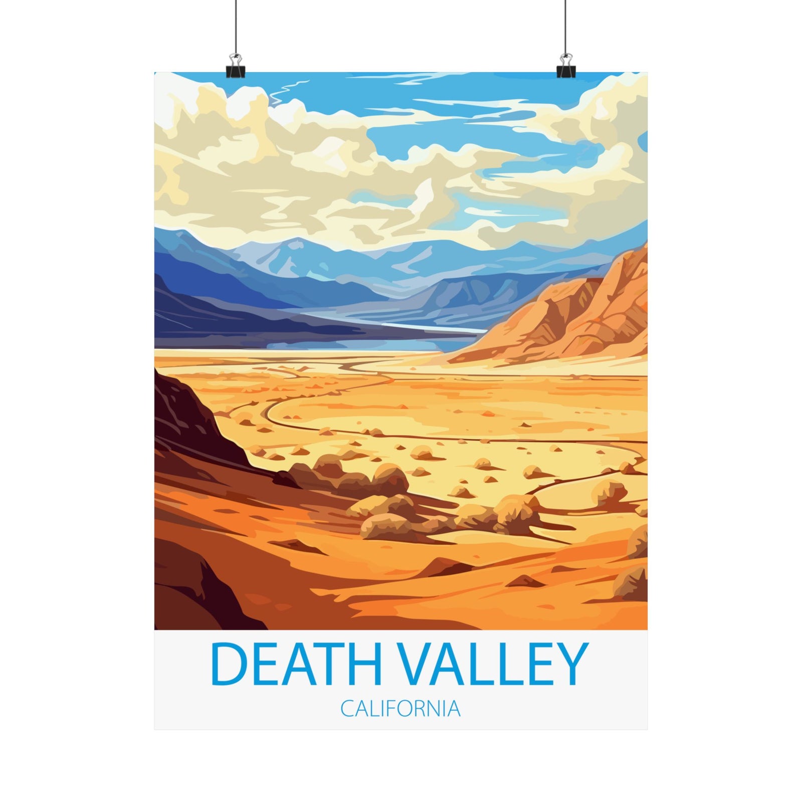 Famous Travel Destinations - Death Valley, California - 18 in x 24 in Matte Poster