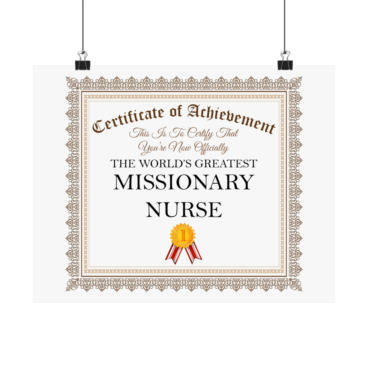 World's Greatest Missionary Nurse - 14 in x 11 in Matte Poster