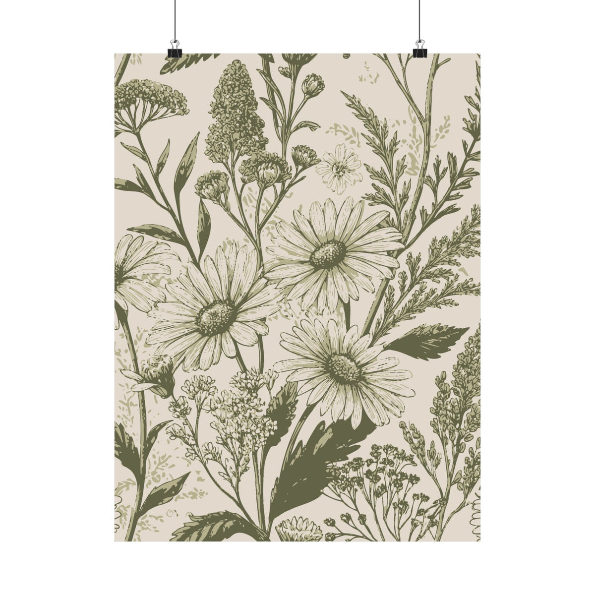 Wildflowers Pattern 158 - 18 in x 24 in Matte Poster