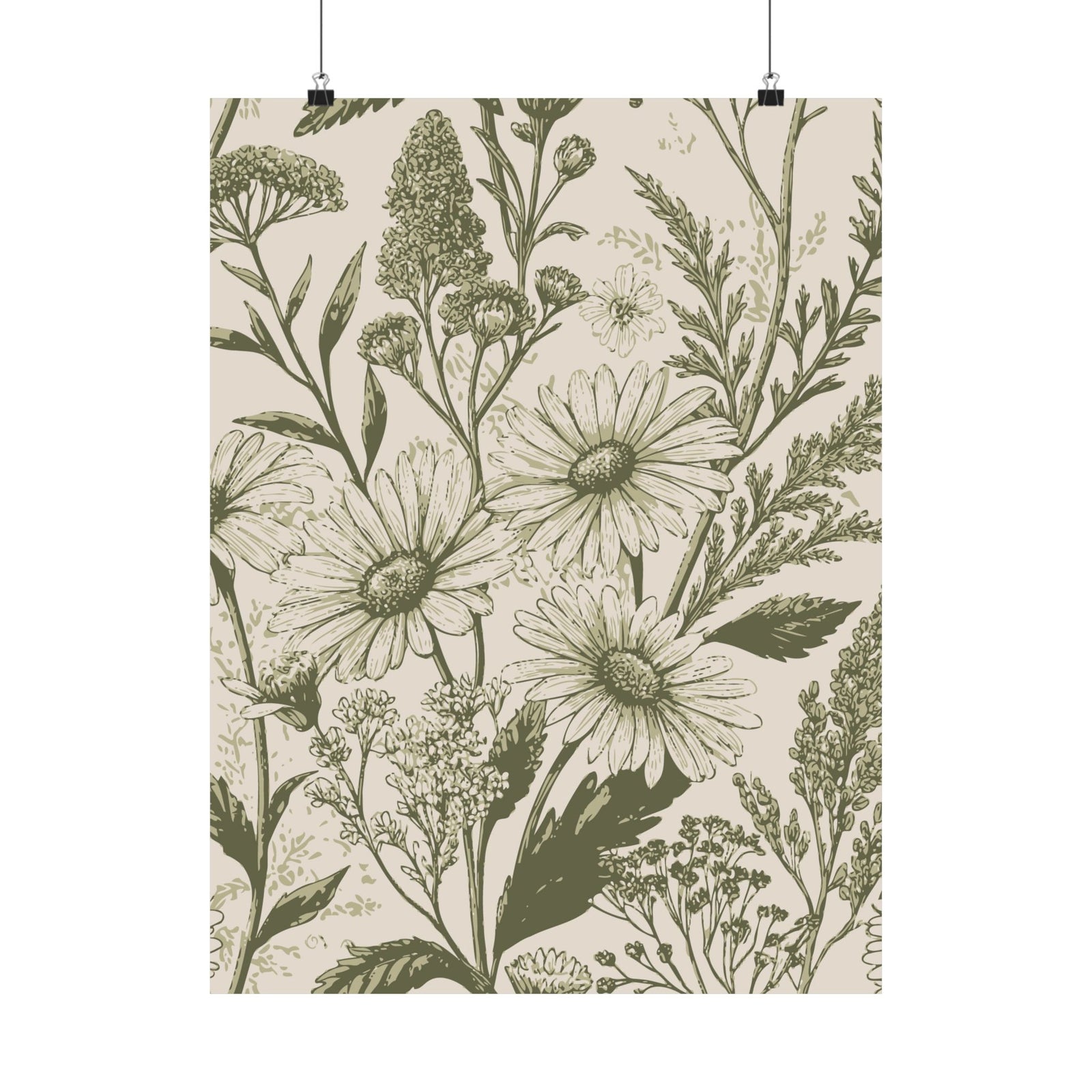 Wildflowers Pattern 158 - 18 in x 24 in Matte Poster