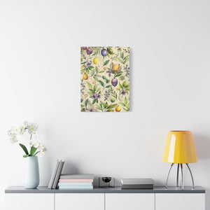 Folk Floral Pattern, Italian Inspired 01 - 18 in x 24 in Matte Canvas, Stretched, 1.25 in