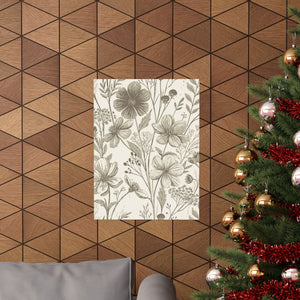 Wildflowers Pattern 097 - 18 in x 24 in Matte Poster