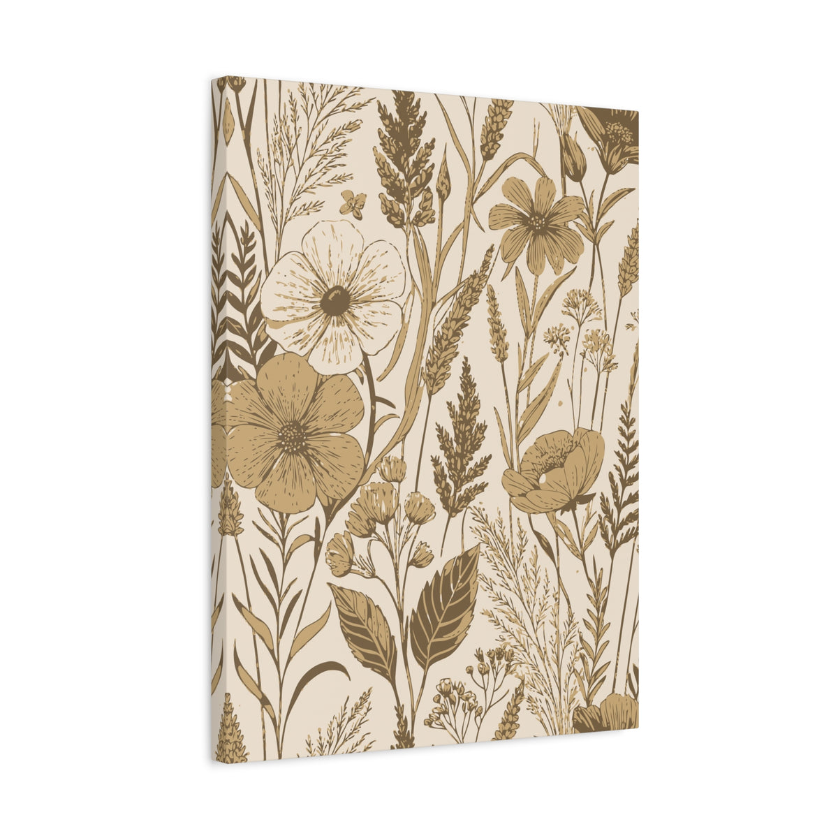 Wildflowers Pattern 003 - 18 in x 24 in Matte Canvas, Stretched, 1.25 in