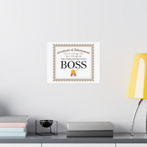 World's Greatest Boss - 14 in x 11 in Matte Poster