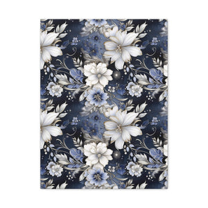 Nocturnal Bloom Pattern 012 - 18 in x 24 in Matte Canvas, Stretched, 1.25 in