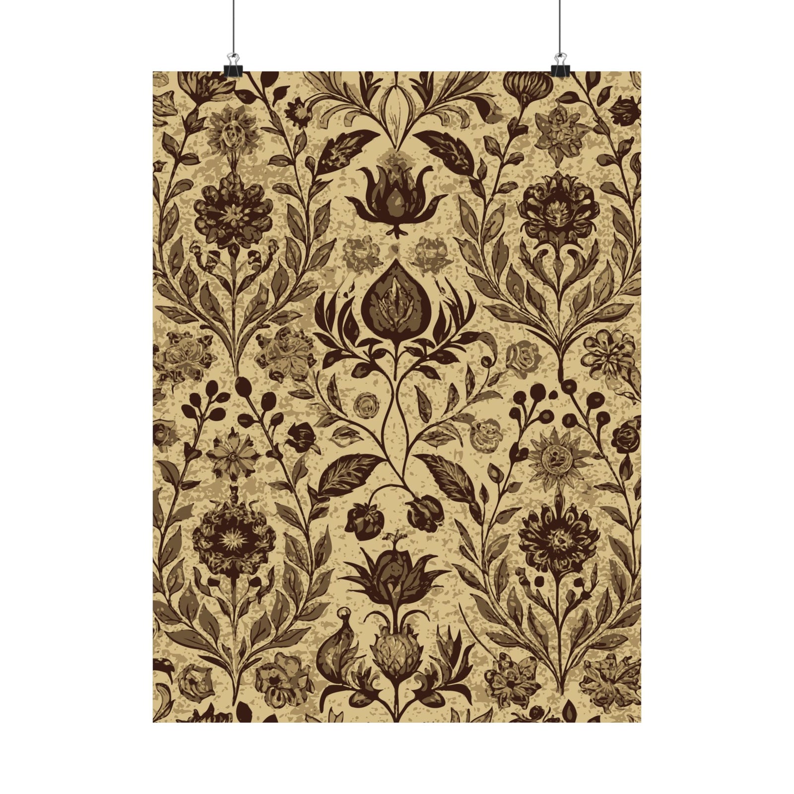 Folk Floral Pattern, Afghan Inspired 02 - 18 in x 24 in Matte Poster