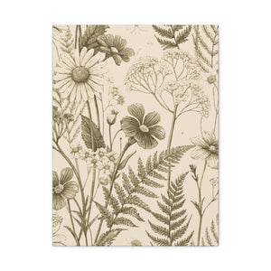 Wildflowers Pattern 126 - 18 in x 24 in Matte Canvas, Stretched, 1.25 in