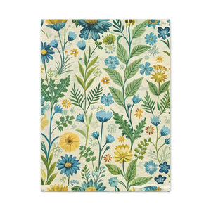 Folk Floral Pattern, Baltic Inspired 01 - 18 in x 24 in Matte Canvas, Stretched, 1.25 in