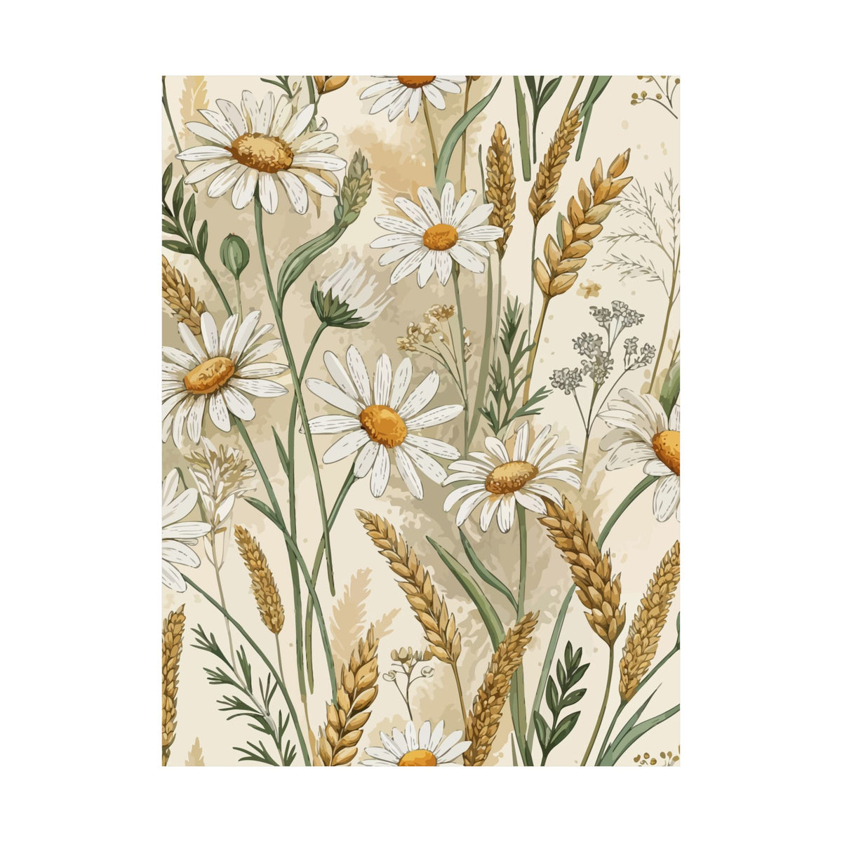 Wildflowers Pattern 131 - 18 in x 24 in Matte Poster