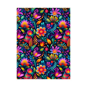 Mexican Floral Fiesta Pattern 056 - 18 in x 24 in Matte Poster