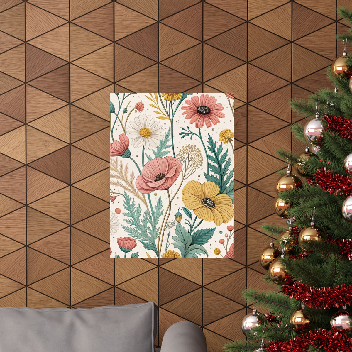 Wildflowers Pattern 111 - 18 in x 24 in Matte Poster