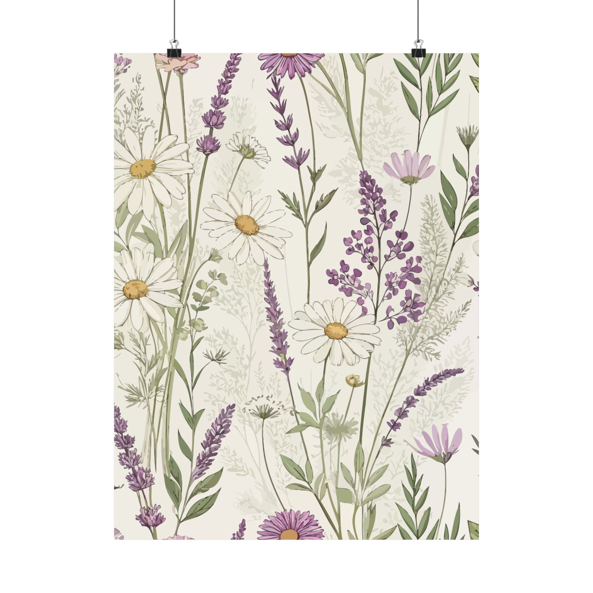 Wildflowers Pattern 056 - 18 in x 24 in Matte Poster