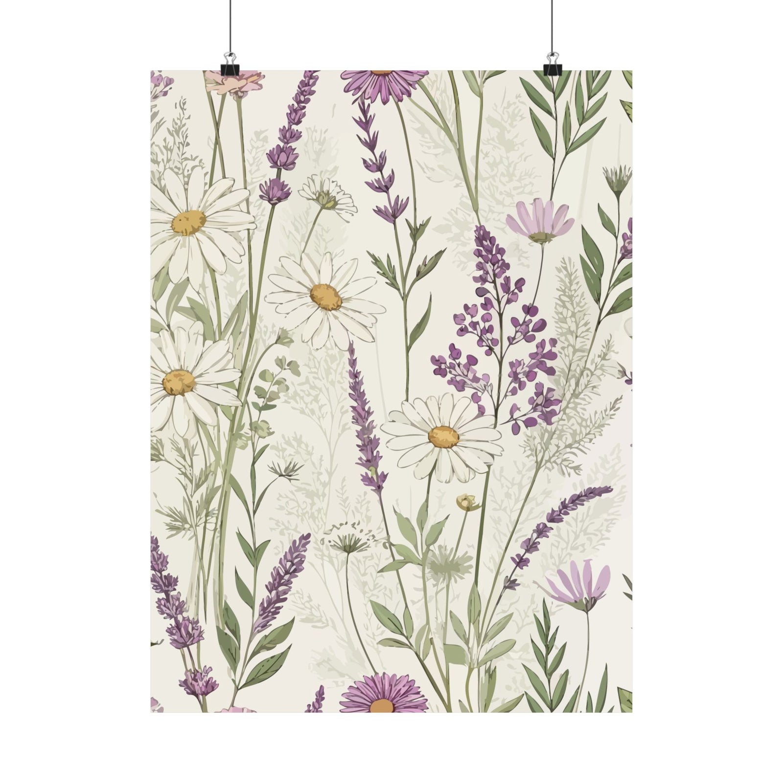 Wildflowers Pattern 056 - 18 in x 24 in Matte Poster