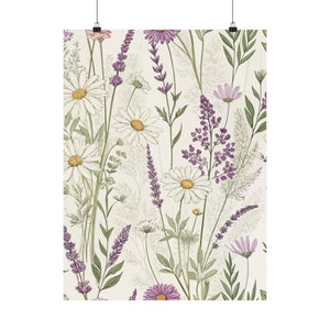 Wildflowers Pattern 056 - 18 in x 24 in Matte Poster
