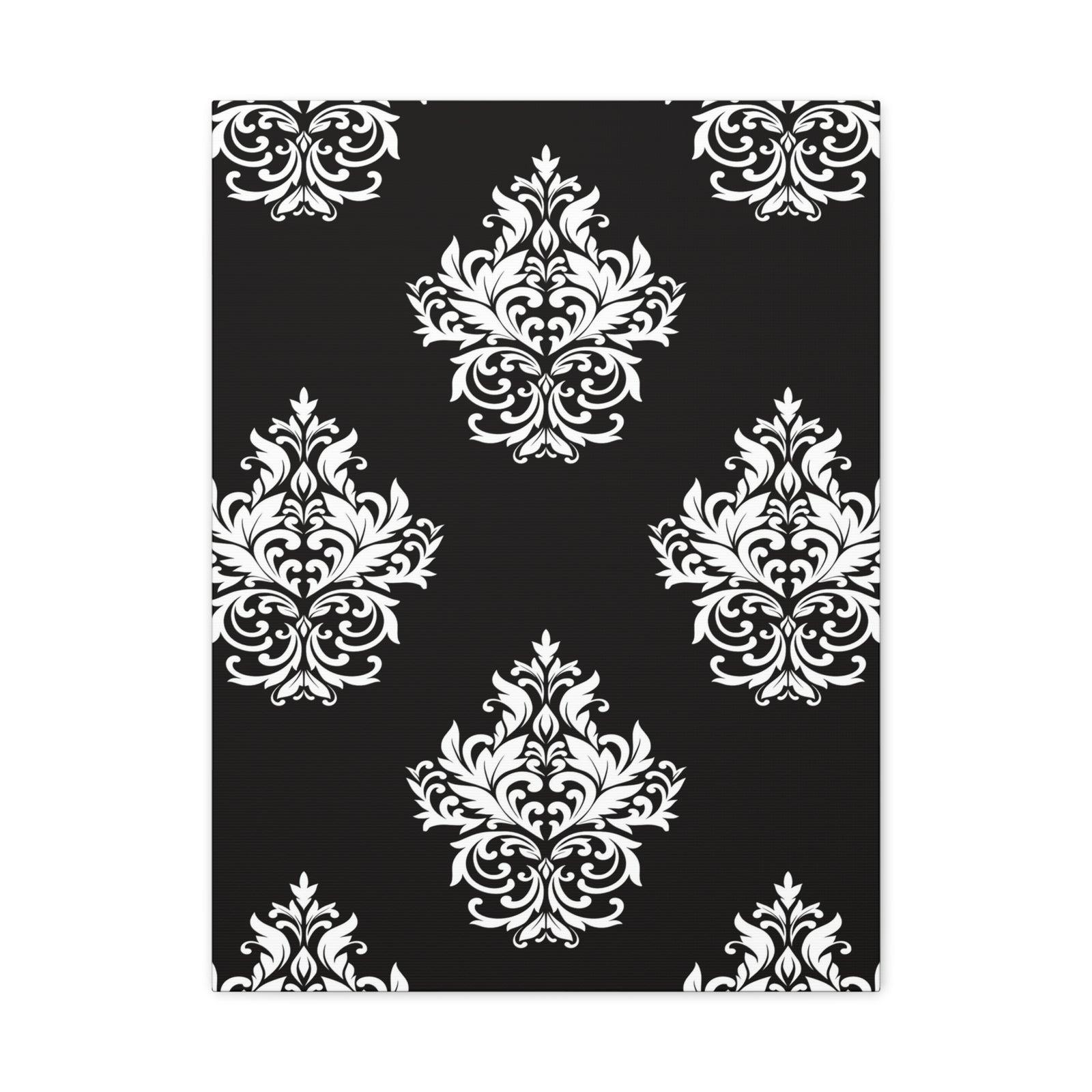 Damask Pattern 018 - 18 in x 24 in Matte Canvas, Stretched, 1.25 in