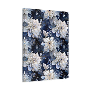 Nocturnal Bloom Pattern 009 - 18 in x 24 in Matte Canvas, Stretched, 1.25 in