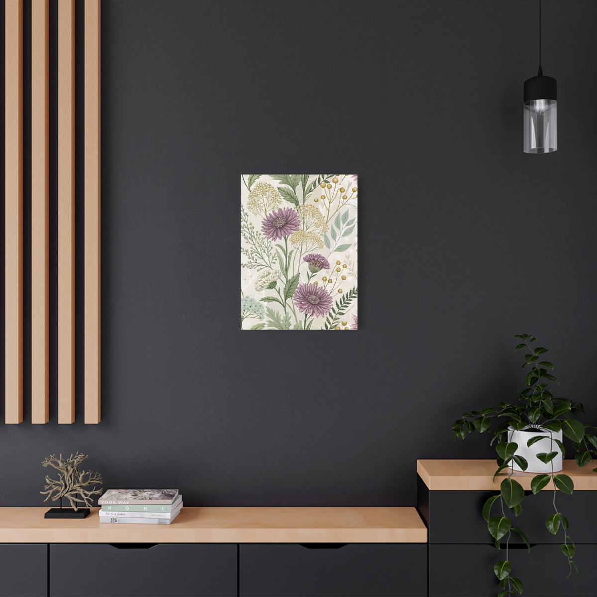 Wildflowers Pattern 071 - 18 in x 24 in Matte Canvas, Stretched, 1.25 in