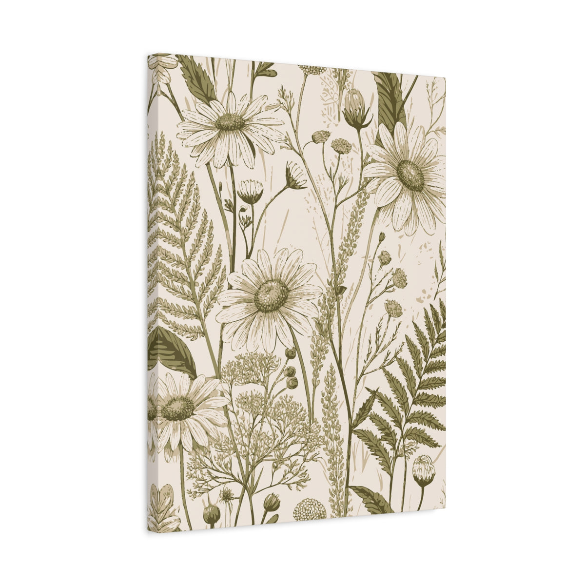 Wildflowers Pattern 086 - 18 in x 24 in Matte Canvas, Stretched, 1.25 in