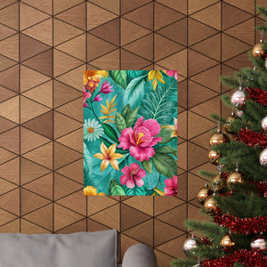 Folk Floral Pattern, South American Inspired 02 - 18 in x 24 in Matte Poster