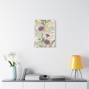 Wildflowers Pattern 071 - 18 in x 24 in Matte Canvas, Stretched, 1.25 in